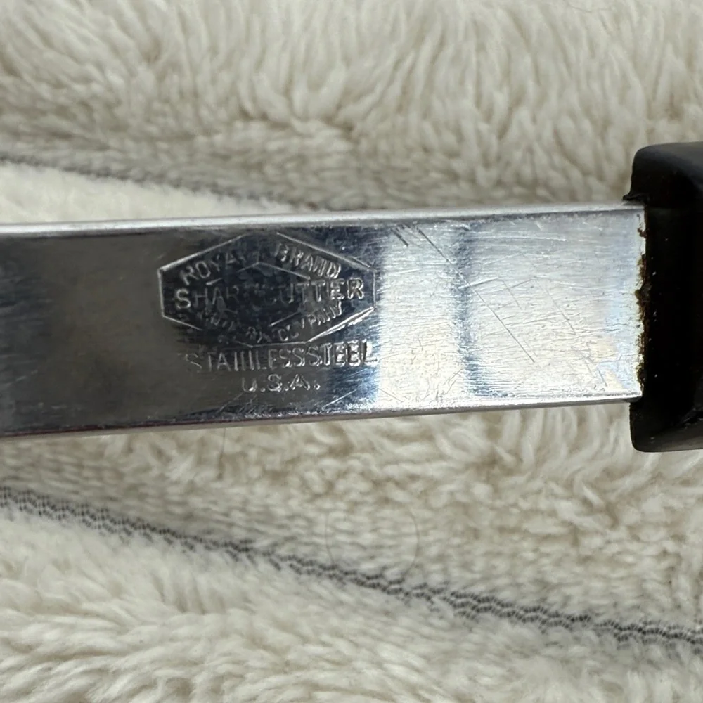 Vtg Royal Brand Sharp Cutter 1950s stainless steel spatula